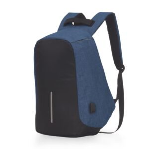 Mochila Anti Furto USB AZUL