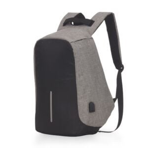 Mochila Anti Furto USB CINZA